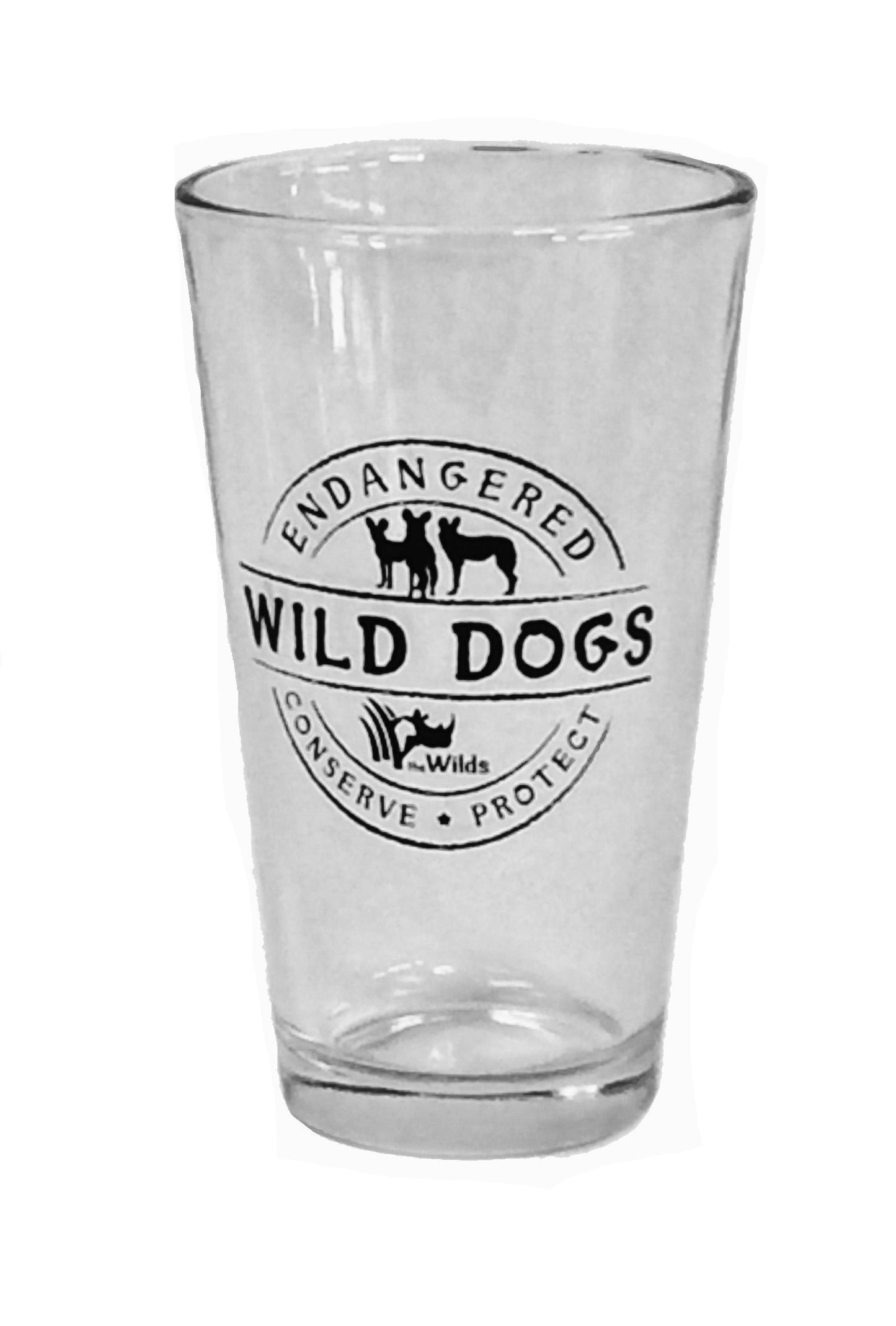 ENDANGERED WILD DOG PINT GLASS