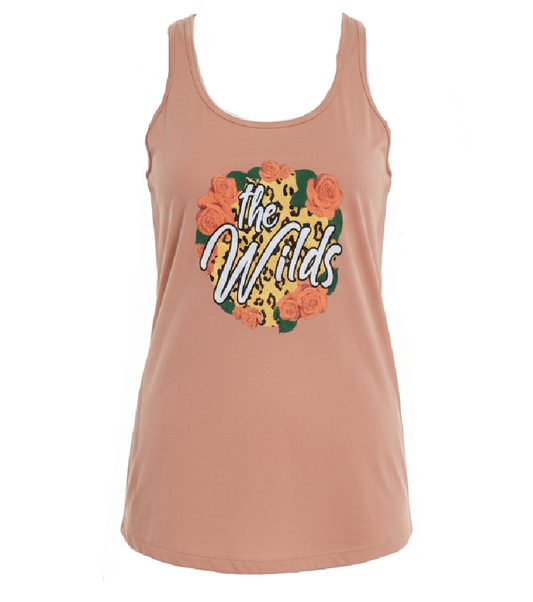 LDS WILD ROSES TANK MAUVE